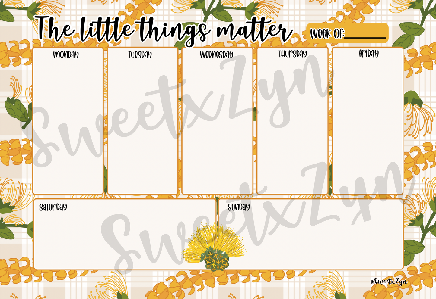 Weekly Notepads NOT STICKY