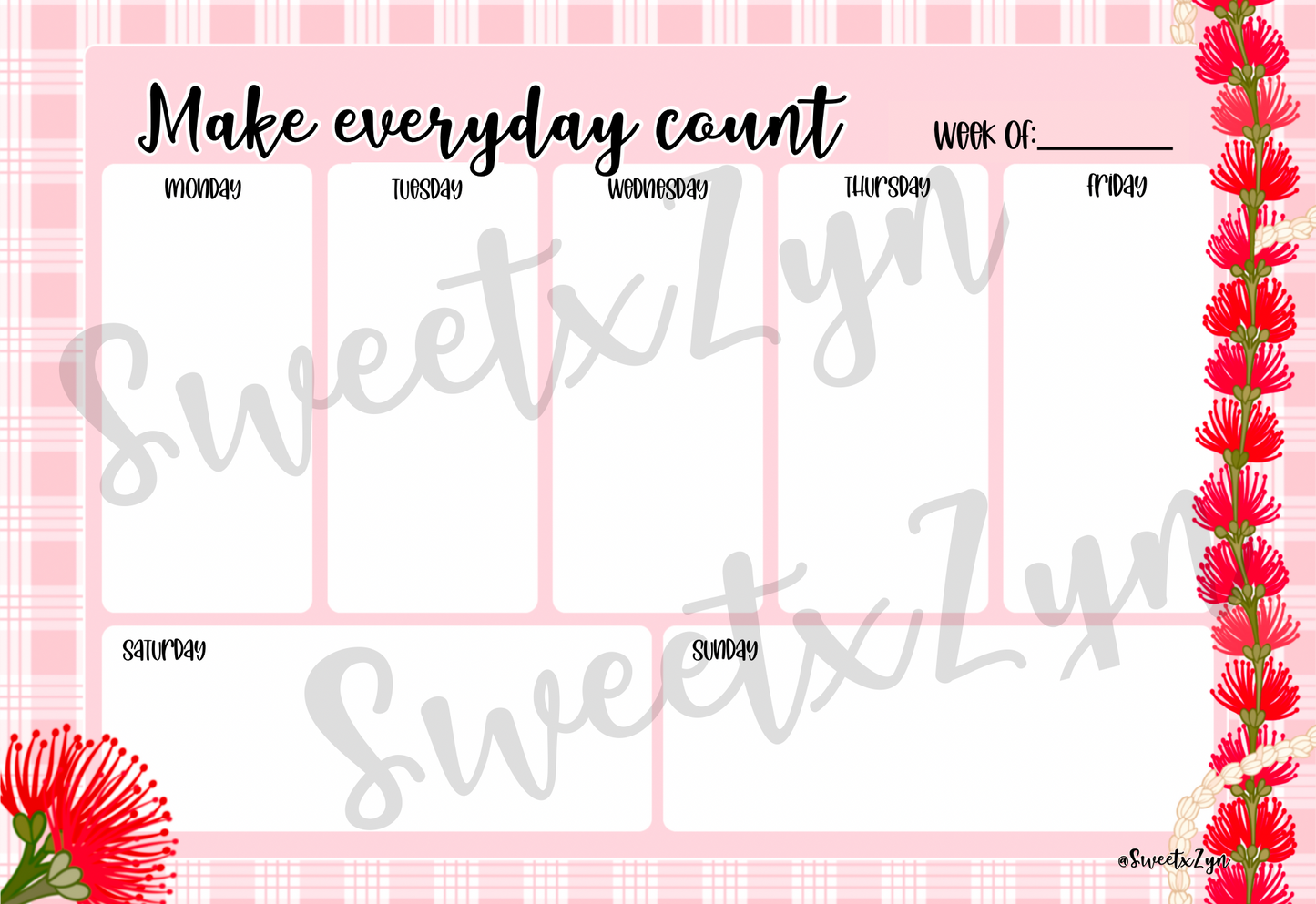 Weekly Notepads NOT STICKY