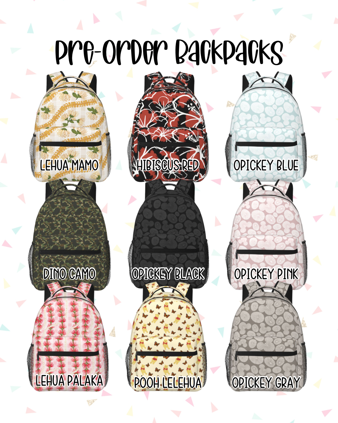 PRE-ORDER Backpacks