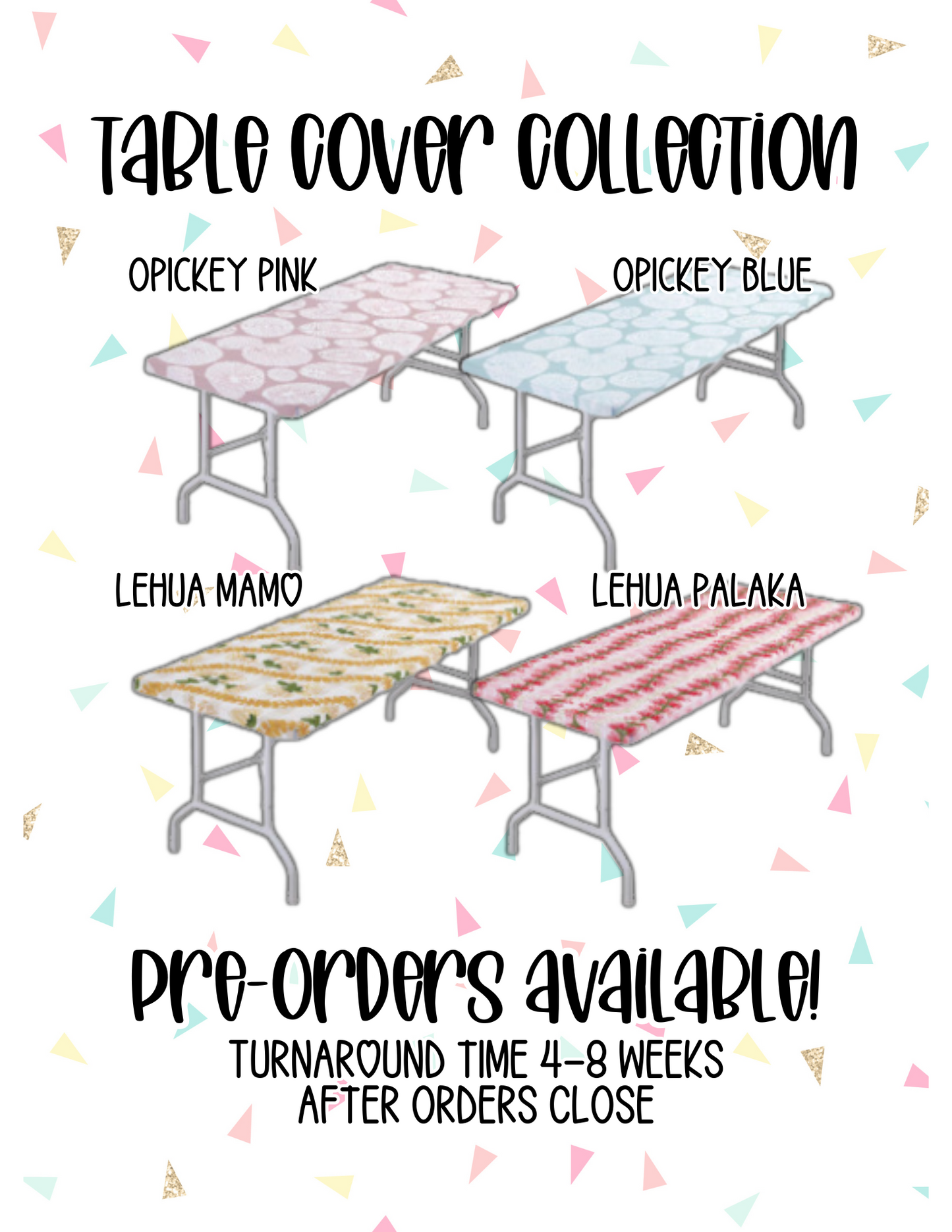 PRE-ORDER *6ft Table Cover* Collection