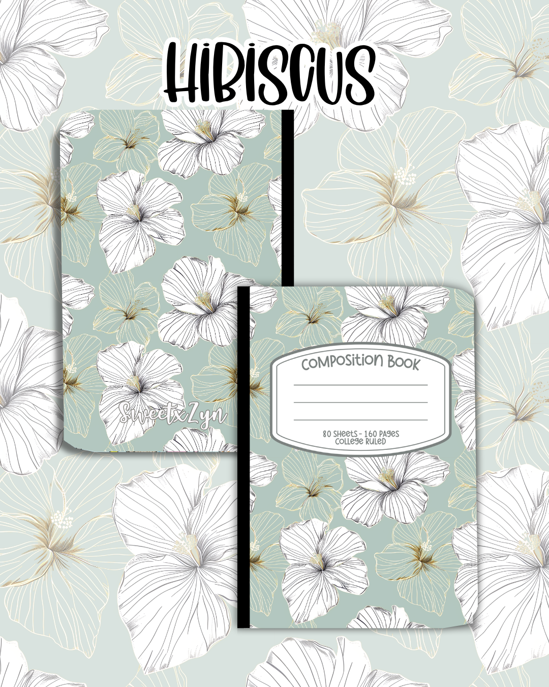 Hibiscus Composition Book