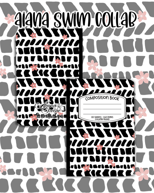 Cherry Hebrew Aiana Swim Collab Composition Book