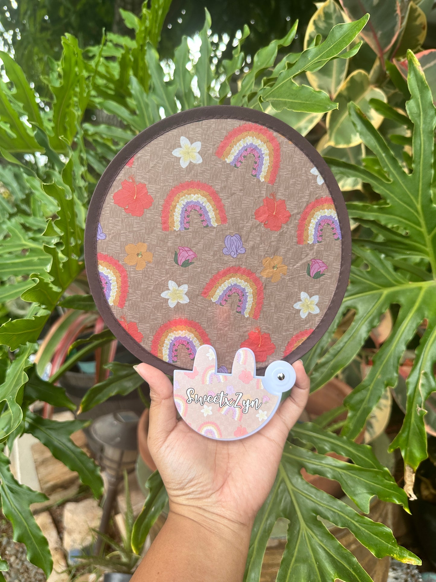 Exclusive Pua Rainbows Pocket Fan