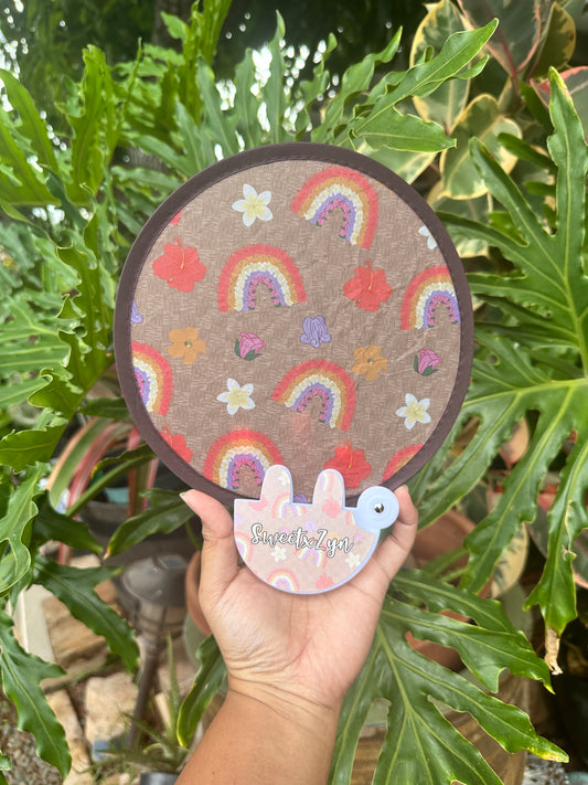 Exclusive Pua Rainbows Pocket Fan